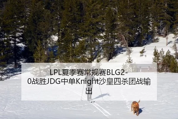 LPL夏季赛常规赛BLG2-0战胜JDG中单Knight沙皇四杀团战输出